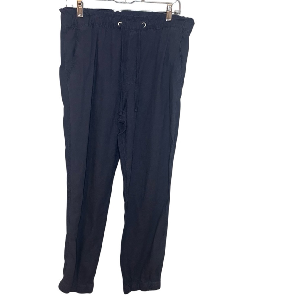 Sanctuary Linen Joggers Navy Pull-On Pants Women’s Relaxed Fit